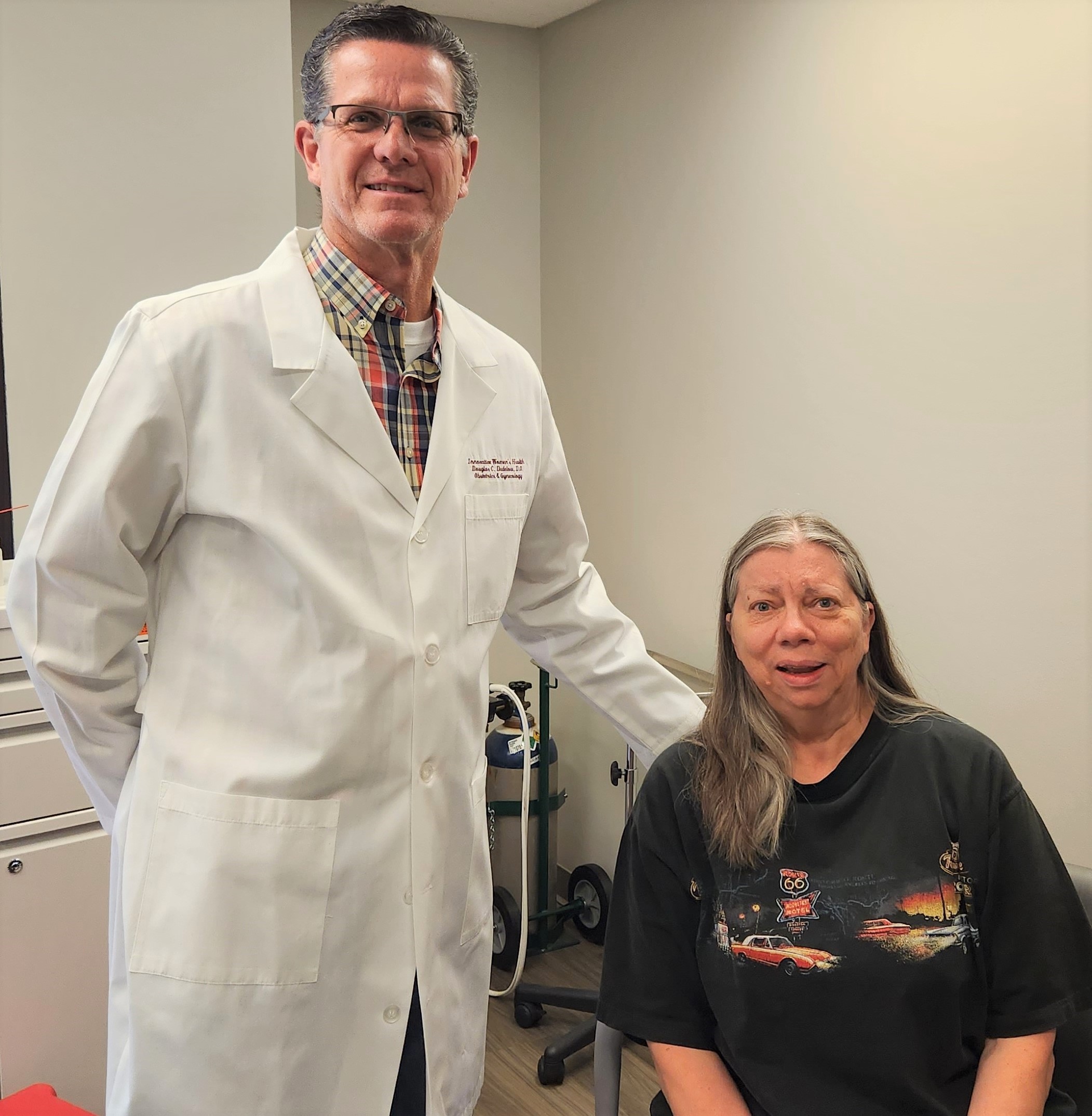 Barbara Brown with Dr. Dedelow